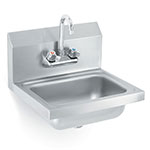 Polarware K1410-C Yukon Hand Sink, Wall Mount, w/Gooseneck Faucet, Stainless Steel