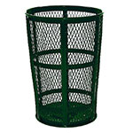 Witt EXP-52GN 48-Gallon Outdoor Trash Can w/ See Through Mesh, Green Finish