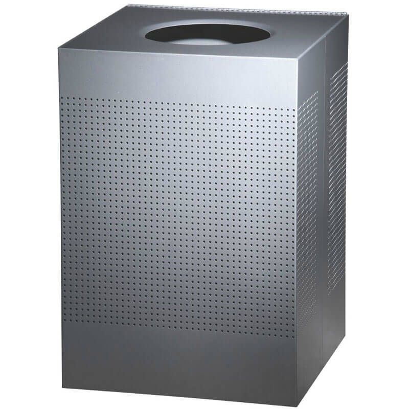 Rubbermaid FGSC22EPLSM 40 Gal Indoor Decorative Trash Can Metal Silver   007 Sc22eplsm Large 