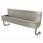 Advance Tabco 19-18-96 Wall Mounted Hand Sink, 96 x 17.5 x 8-in D, 4 Faucet Holes, 304 Stainless