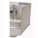 Advance Tabco 7-PS-15 Side Splash, 12 in, 2 Side, for Sinks w/ 10 x 14 Bowls & Splash Mounted Faucets