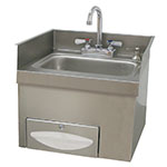 Advance Tabco 7-PS-42 Recessed Hand Sink w/ Gooseneck Faucet, Soap & Towel Dispensers