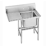 Advance Tabco 9-1-24-36L Sink, (1) 20 x 16 x 12-in D, 36-in Left Drainboard, 18/304 Stainless
