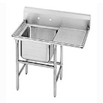 Advance Tabco 9-21-20-24R Sink, (1) 20 x 20 x 12-in D, 24-in Right Drainboard, 18/304 Stainless
