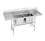 Advance Tabco 93-22-40-18RL Sink, (2) 20 x 20 x 12-in D, 18-in L & R Drainboard, 16-Ga. Stainless
