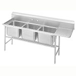 Advance Tabco 93-23-60-18R Sink, (3) 20 x 20 x 12-in D, 18-in Right Drainboard, 16-Ga. Stainless
