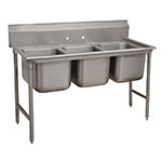 Advance Tabco 93-3-54 Regaline Sink, (3) 20 in x 16 in W x 12 Deep, No Drainboard, 16/304 SS