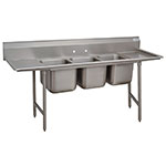 Advance Tabco 93-3-54-18RL Sink, (3) 20 x 16 x 12-in D, 18-in L & R Drainboard, 16-Ga. Stainless