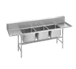 Advance Tabco 93-3-54-36RL Sink, (3) 20 x 16 x 12-in D, 36-in L & R Drainboard, 16-Ga. Stainless