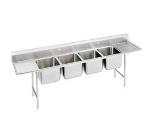 Advance Tabco 93-44-96-24RL Sink, (4) 24 x 24 x 12-in D, 24-in L & R Drainboard, 16-Ga. Stainless