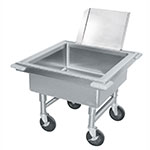 Advance Tabco 9-FSS-20 Silver Soak Sink,Portable, Drain, 22 in x 22 in x 8 in Deep