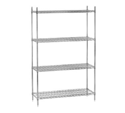 Advance Tabco EGG-2472 Shelving Unit - 4-Shelves, 4-Posts, 74x24x72", Wire, Green