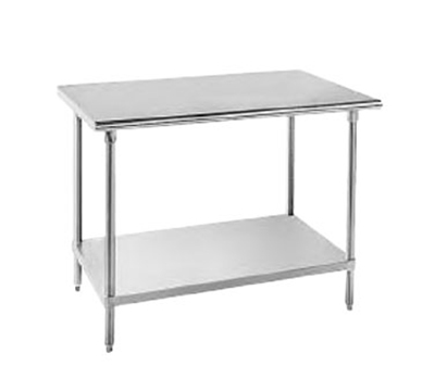 Advance Tabco AG366 36x72" Work Table - Adjustable Undershelf, Gussets, 16-ga, 430-Stainless