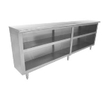 Advance Tabco DC-158 Dish Cabinet, 60 in L x 15 in W x 35-1/2 in H, Open Base with Mid-Shelf