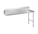 Advance Tabco DTC-S70-108R 107-in Straight Clean Dishtable w/ Crossrails, Left to Right, 16-Ga. Stainless