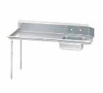 Advance Tabco DTS-S60-36L 35-in Straight Soil Dishtable, Left to Right, 14-Ga. Stainless