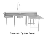 Advance Tabco DTS-U30-108R 107-in U-Shaped Soil Dishtable w/ Crossrails, Right to Left, 16-Ga. Stainless