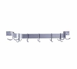 Advance Tabco GW-108 108-in Wall Mounted Pot Rack, Double Bar w/ 18 Double Hooks