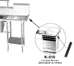 Advance Tabco K-510 Prepare Sink For Undercounter Dishwasher, 24 in Drainboard Or Larger