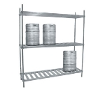 Advance Tabco KR-80 80-in Aluminum Keg Rack w/ 2-Shelves, Holds 8-Kegs