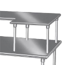Advance Tabco MST-24-24 Table Mounted Equipment Shelf, 24 x 24-in, 18/430 Stainless