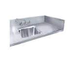 Advance Tabco TA-11A-2 Double Sink Welded Into Table Top, 16 in x 20 in x 8 in