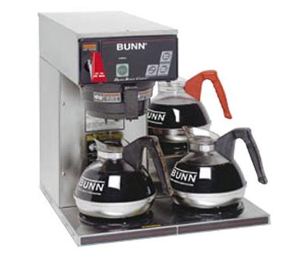BUNN-O-Matic 28800.0100 CDBCF-15 Automatic Digital Coffee Brewer, 3 Lower Warmers, 120V