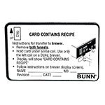 Bunn RECIPE-CARD-0000