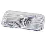 Carlisle 641707 Festival Tray, 12-1/2  x 7 in, Break-Resistant SAN, Clear