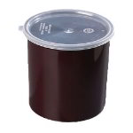 Carlisle 030201 2.7-qt Crock w/ Lid, SAN, NSF, Brown