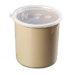 Carlisle 030206 2.7-qt Crock w/ Lid, SAN, NSF, Beige