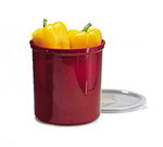 Carlisle 030401 4-qt Crock w/ Lid, SAN, NSF, Brown