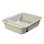 Carlisle 038623 2-Compartment Bus Box, Polyethylene, Grey