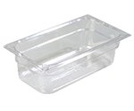 Carlisle 10261-807 Top Notch Food Storage Container, 1/3 Size, 4 in D, 3 per Pack, NSF, Clear