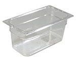 Carlisle 10262-807 Top Notch Food Storage Container, 1/3 Size, 6 in D, 3 per Pack, NSF, Clear