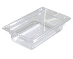 Carlisle 10280-807 Food Storage Container, 1/4 Size, 2-1/2 in D, 3 per Pack, NSF, Clear