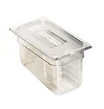 Carlisle 1028203 1/4-Size Food Pan, 6-in Deep, Black Poly