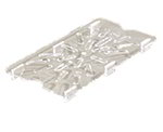 Carlisle 1029507 Drain Shelf For Food Pan, 1/4-Size, NSF, Clear Poly