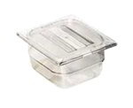 Carlisle 1030007 1/6-Size Food Pan, 2-1/2-in Deep, Clear Poly