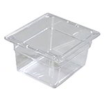 Carlisle 1030107 1/6-Size Top Notch Food Storage Container, Polycarbonate, Clear