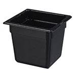 Carlisle 1030203 1/6-Size Food Pan, 6-in Deep, NSF, Black Poly
