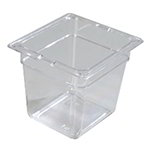 Carlisle 1030207 1/6-Size Food Pan, 6-in Deep, NSF, Clear Poly