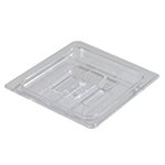 Carlisle 10310U07 Universal Handled Lid for 1/6 Size Food Pans, NSF, Clear