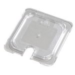 Carlisle 10317U07 Universal Notched Flat Lid for 1/6 Size Food Pans, NSF, Clear