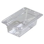 Carlisle 10320-807 Food Storage Container, 1/9 Size, 2-1/2 in D, 3 per Pack, NSF, Clear