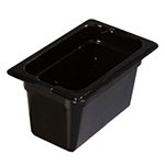 Carlisle 1032103 1/9-Size Food Pan, 4-in Deep, NSF, Black Poly