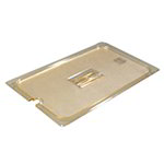Carlisle 10411U13 Full Size Hot Food Pan Lid, Notched & Handled, Amber