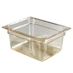 Carlisle 10422-813 Hot Food Pan, Half Size, 6 in D, 3 per Pack, NSF, Amber