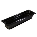 Carlisle 1044103 Half Size Long High Heat Food Pan, 4-in Deep, NSF, Black