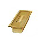 Carlisle 10460-813 Hot Food Pan, 1/3 Size, 2-1/2 in D, 3 per Pack, NSF, Amber